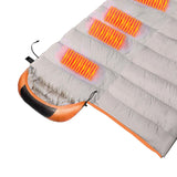 Maxbell Heated Sleeping Bag Soft USB Waterproof Warm for Hiking Camping Outdoor Orange