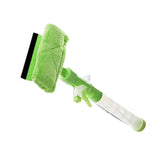 Maxbell Window Squeegee Cleaner Scrubber with Cloth Glass Wiper for Wall Outside Green