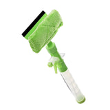 Maxbell Window Squeegee Cleaner Scrubber with Cloth Glass Wiper for Wall Outside Green