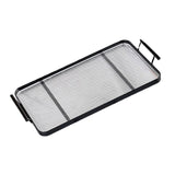Maxbell Decorative Tray with Handle Rectangle Portable for Ottoman Breakfast Black