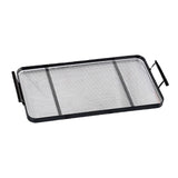 Maxbell Decorative Tray with Handle Rectangle Portable for Ottoman Breakfast Black
