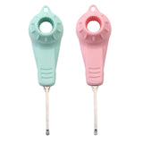 Maxbell 3 in 1 Water Bottles Fruit Juice Pack Opener Yogurt Cover Opener Multifunction Pink