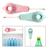 Maxbell 3 in 1 Water Bottles Fruit Juice Pack Opener Yogurt Cover Opener Multifunction Pink