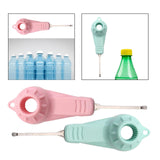 Maxbell 3 in 1 Water Bottles Fruit Juice Pack Opener Yogurt Cover Opener Multifunction Pink