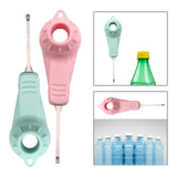 Maxbell 3 in 1 Water Bottles Fruit Juice Pack Opener Yogurt Cover Opener Multifunction Pink
