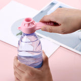Maxbell 3 in 1 Water Bottles Fruit Juice Pack Opener Yogurt Cover Opener Multifunction Pink
