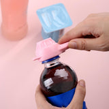 Maxbell 3 in 1 Water Bottles Fruit Juice Pack Opener Yogurt Cover Opener Multifunction Pink