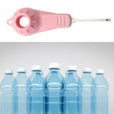 Maxbell 3 in 1 Water Bottles Fruit Juice Pack Opener Yogurt Cover Opener Multifunction Pink