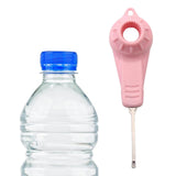 Maxbell 3 in 1 Water Bottles Fruit Juice Pack Opener Yogurt Cover Opener Multifunction Pink