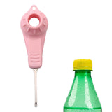 Maxbell 3 in 1 Water Bottles Fruit Juice Pack Opener Yogurt Cover Opener Multifunction Pink