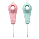 Maxbell 3 in 1 Water Bottles Fruit Juice Pack Opener Yogurt Cover Opener Multifunction Pink