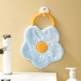 Maxbell Hand Towel with Hanging Quick Drying Absorbent for Bedroom Washable Reusable Blue