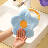 Maxbell Hand Towel with Hanging Quick Drying Absorbent for Bedroom Washable Reusable Blue