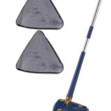 Maxbell Triangle Swabber Microfiber Swabber Home Hardwood Floor Swabber for Ceiling Blue