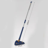 Maxbell Triangle Swabber Microfiber Swabber Home Hardwood Floor Swabber for Ceiling Blue
