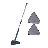 Maxbell Triangle Swabber Microfiber Swabber Home Hardwood Floor Swabber for Ceiling Blue