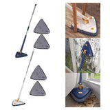 Maxbell Triangle Swabber Microfiber Swabber Home Hardwood Floor Swabber for Ceiling Blue