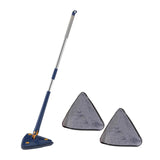 Maxbell Triangle Swabber Microfiber Swabber Home Hardwood Floor Swabber for Ceiling Blue