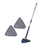 Maxbell Triangle Swabber Microfiber Swabber Home Hardwood Floor Swabber for Ceiling Blue