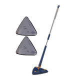 Maxbell Triangle Swabber Microfiber Swabber Home Hardwood Floor Swabber for Ceiling Blue