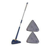Maxbell Triangle Swabber Microfiber Swabber Home Hardwood Floor Swabber for Ceiling Blue