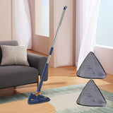 Maxbell Triangle Swabber Microfiber Swabber Home Hardwood Floor Swabber for Ceiling Blue