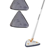Maxbell Triangle Swabber Microfiber Swabber Home Hardwood Floor Swabber for Ceiling White