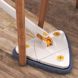 Maxbell Triangle Swabber Microfiber Swabber Home Hardwood Floor Swabber for Ceiling White