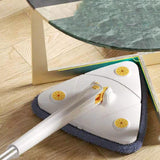 Maxbell Triangle Swabber Microfiber Swabber Home Hardwood Floor Swabber for Ceiling White