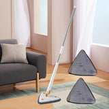 Maxbell Triangle Swabber Microfiber Swabber Home Hardwood Floor Swabber for Ceiling White