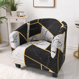 Maxbell Armchair Protector Cover Elastic Polyester for Hotel Bedroom Restaurant Style C