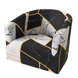 Maxbell Armchair Protector Cover Elastic Polyester for Hotel Bedroom Restaurant Style C