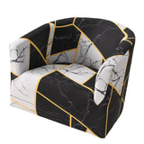 Maxbell Armchair Protector Cover Elastic Polyester for Hotel Bedroom Restaurant Style C