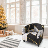 Maxbell Armchair Protector Cover Elastic Polyester for Hotel Bedroom Restaurant Style C