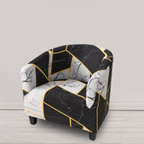 Maxbell Armchair Protector Cover Elastic Polyester for Hotel Bedroom Restaurant Style C