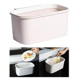 Maxbell Small Collapsible Garbage Can Hanging Trash Can Bedroom Cabinet Door Apricot