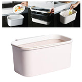 Maxbell Small Collapsible Garbage Can Hanging Trash Can Bedroom Cabinet Door Apricot