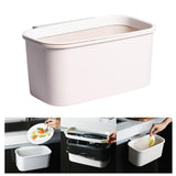 Maxbell Small Collapsible Garbage Can Hanging Trash Can Bedroom Cabinet Door Apricot
