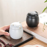 Maxbell Tea Canister with Lid tea Containers Countertop Black