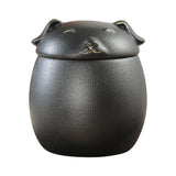 Maxbell Tea Canister with Lid tea Containers Countertop Black