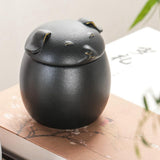 Maxbell Tea Canister with Lid tea Containers Countertop Black