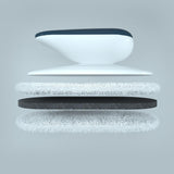 Maxbell Multi Function Handle Cleaning Brush Scrubber Sponge Brush for Cooker Hoods Gray