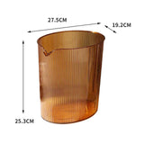Maxbell Trash Can Waste Paper Basket Rubbish Bin Transparent for Office Toilet Orange