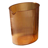 Maxbell Trash Can Waste Paper Basket Rubbish Bin Transparent for Office Toilet Orange