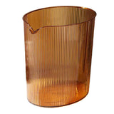 Maxbell Trash Can Waste Paper Basket Rubbish Bin Transparent for Office Toilet Orange
