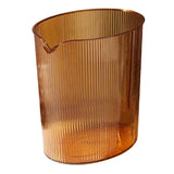 Maxbell Trash Can Waste Paper Basket Rubbish Bin Transparent for Office Toilet Orange