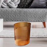 Maxbell Trash Can Waste Paper Basket Rubbish Bin Transparent for Office Toilet Orange
