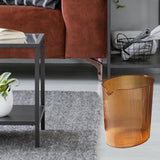 Maxbell Trash Can Waste Paper Basket Rubbish Bin Transparent for Office Toilet Orange