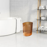 Maxbell Trash Can Waste Paper Basket Rubbish Bin Transparent for Office Toilet Orange