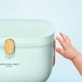 Maxbell First Aid Storage Box Container Bin Case Multipurpose Dustproof with Handle green